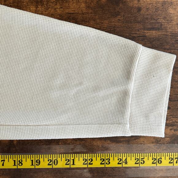 Victoria Secret Thermal Waffle-Knit Pajama Henley Jogger Set MED Beige Cozy - Picture 10 of 12